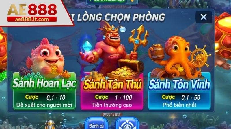 Các sảnh Dàn Sao Đánh Cá